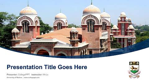 University of Madras Course/Courseware Creation PPT Template