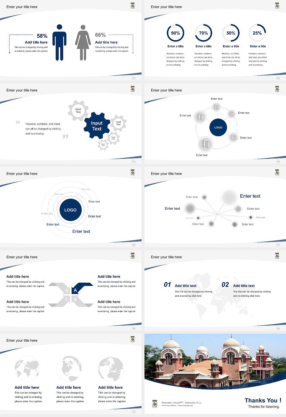 University of Madras Course/Courseware Creation PPT Template16:9 ratio PPT effect preview image4