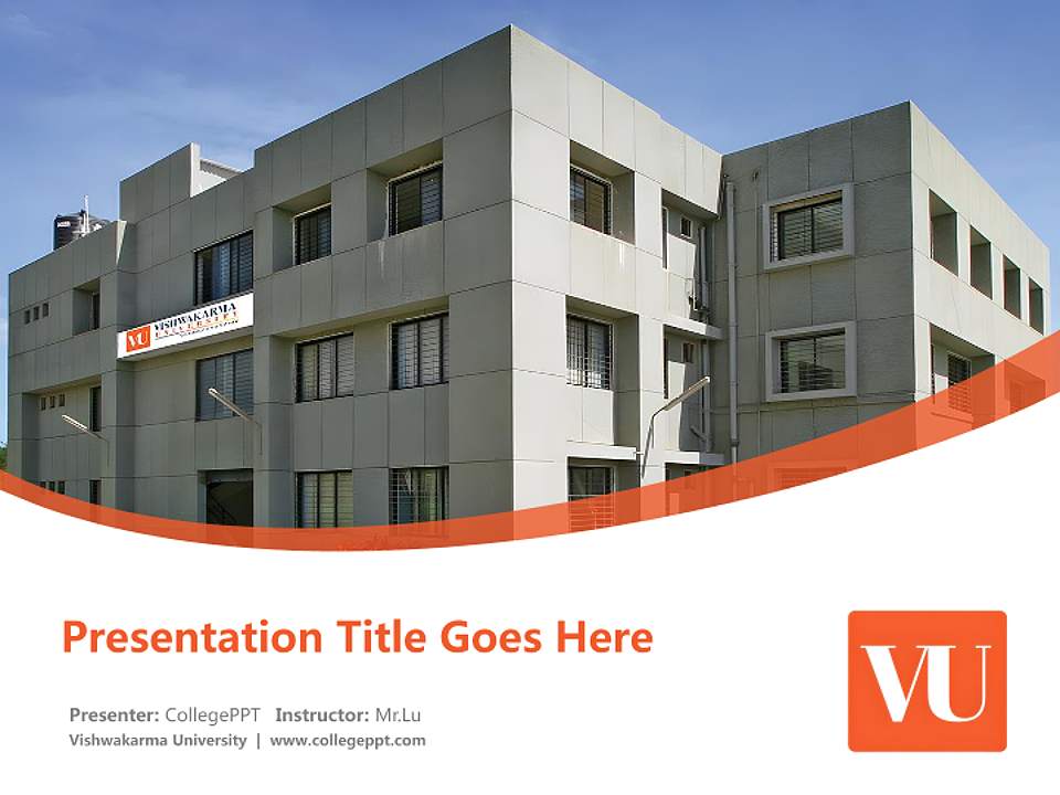 Vishwakarma University Course/Courseware Creation PPT Template4:3 ratio PPT effect preview image5