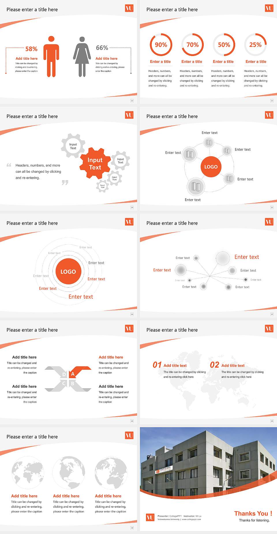 Vishwakarma University Course/Courseware Creation PPT Template4:3 ratio PPT effect preview image4