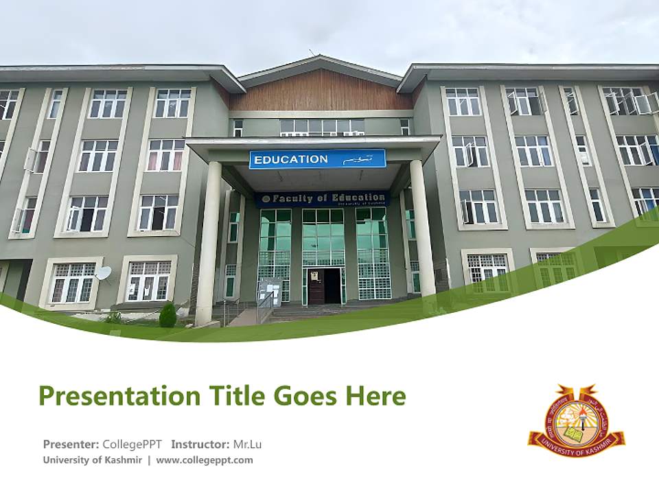 University of Kashmir Course/Courseware Creation PPT Template4:3 ratio PPT effect preview image5