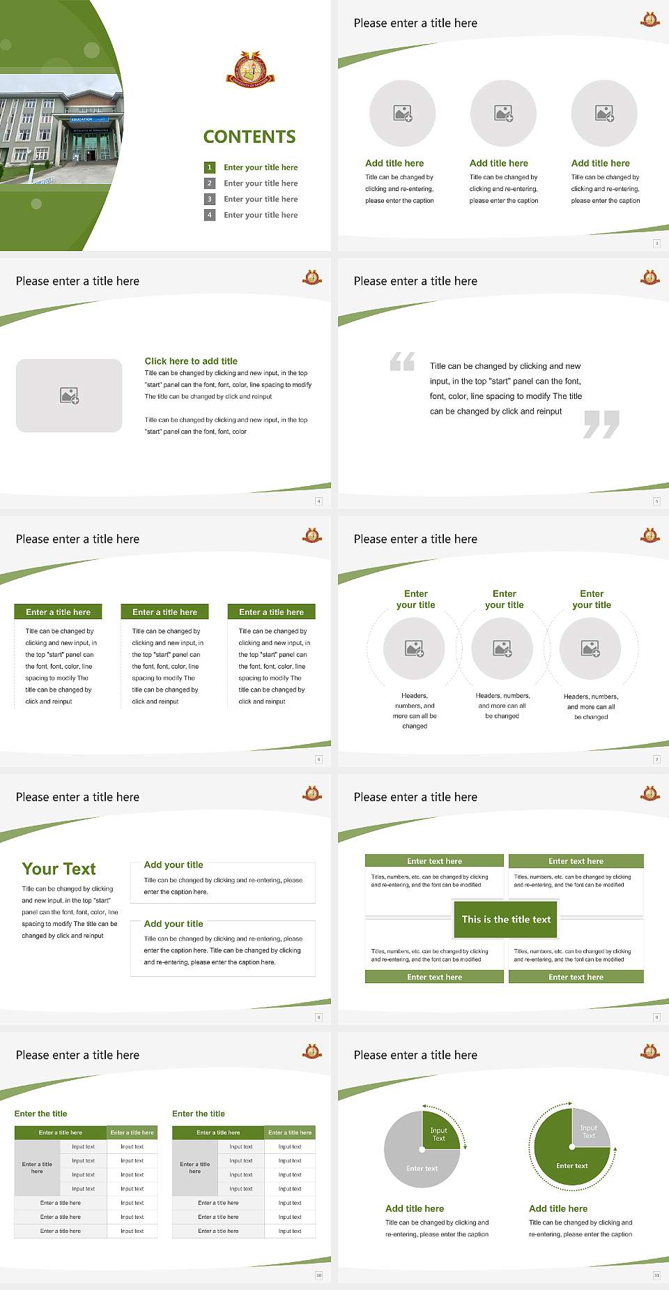 University of Kashmir Course/Courseware Creation PPT Template4:3 ratio PPT effect preview image2