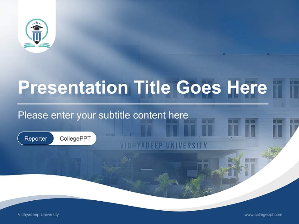 Vidhyadeep University Lecture Sharing and Networking Event PPT Template4:3 ratio PPT effect preview image4