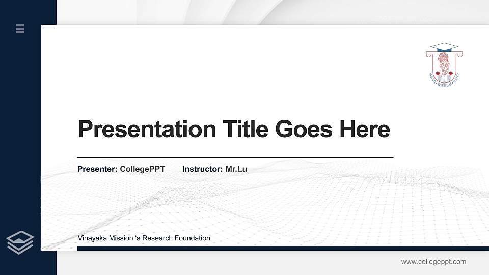 Vinayaka Mission ‘s Research Foundation Thesis Proposal/Graduation Defense PPT Template16:9 ratio PPT effect preview image