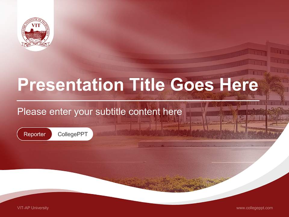 VIT-AP University Lecture Sharing and Networking Event PPT Template4:3 ratio PPT effect preview image4