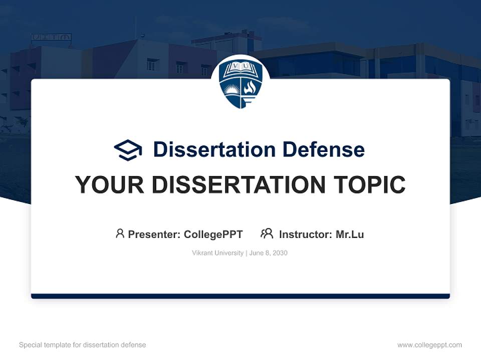 Vikrant University Graduation Thesis Defense PPT Template4:3 ratio PPT effect preview image7