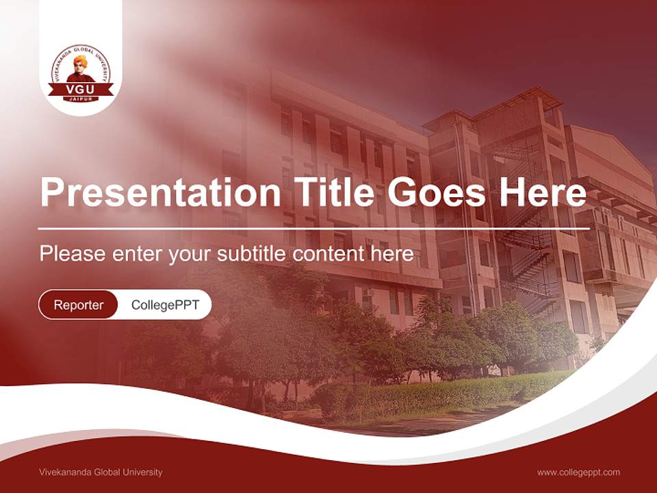 Vivekananda Global University Lecture Sharing and Networking Event PPT Template4:3 ratio PPT effect preview image4