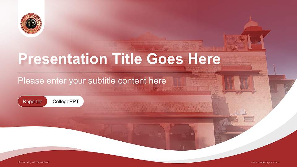 University of Rajasthan Lecture Sharing and Networking Event PPT Template16:9 ratio PPT effect preview image
