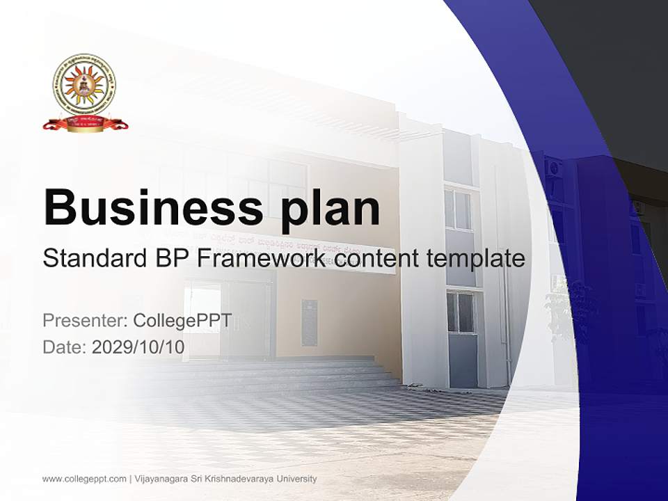 Vijayanagara Sri Krishnadevaraya University Competition/Entrepreneurship Contest PPT Template4:3 ratio PPT effect preview image9