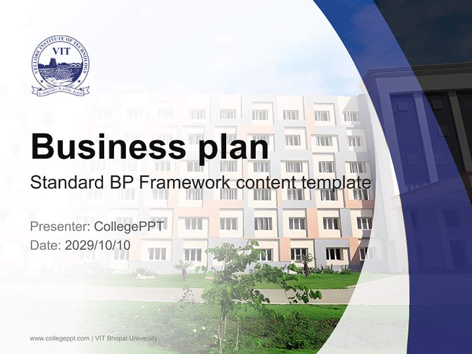 VIT Bhopal University Competition/Entrepreneurship Contest PPT Template4:3 ratio PPT effect preview image9