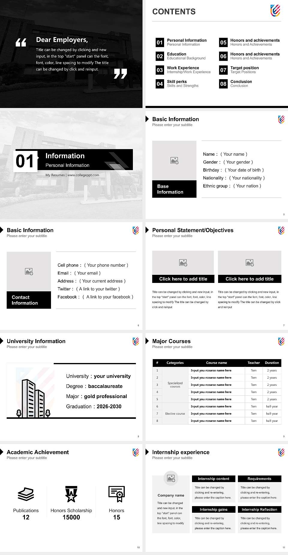 University of Petroleum and Energy Studies Resume PPT Template4:3 ratio PPT effect preview image2