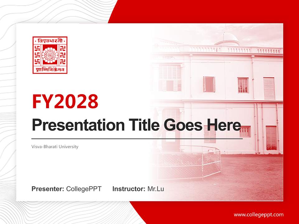 Visva-Bharati University Academic Presentation/Research Findings Report PPT Template4:3 ratio PPT effect preview image5