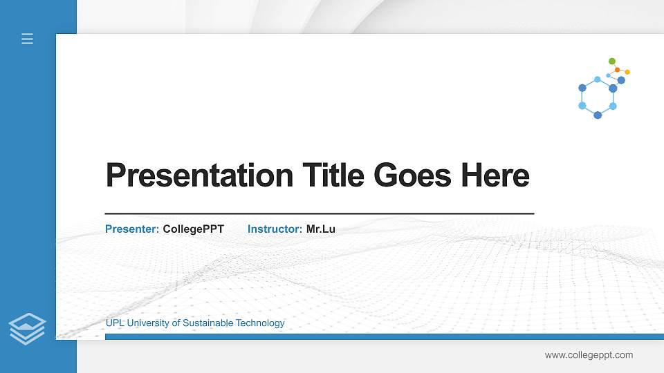 UPL University of Sustainable Technology Thesis Proposal/Graduation Defense PPT Template16:9 ratio PPT effect preview image