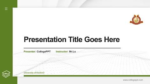 University of Kashmir Thesis Proposal/Graduation Defense PPT Template