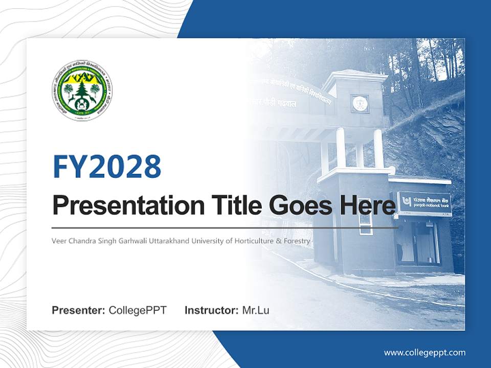 Veer Chandra Singh Garhwali Uttarakhand University of Horticulture & Forestry Academic Presentation/Research Findings Report PPT Template4:3 ratio PPT effect preview image5