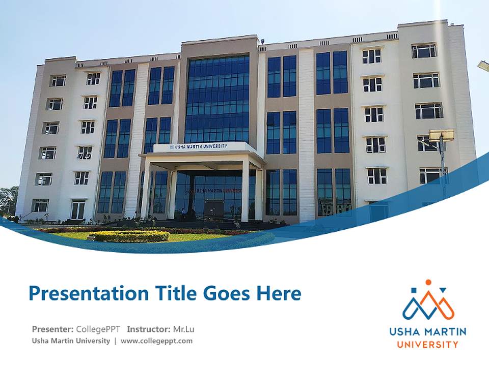 Usha Martin University Course/Courseware Creation PPT Template4:3 ratio PPT effect preview image5