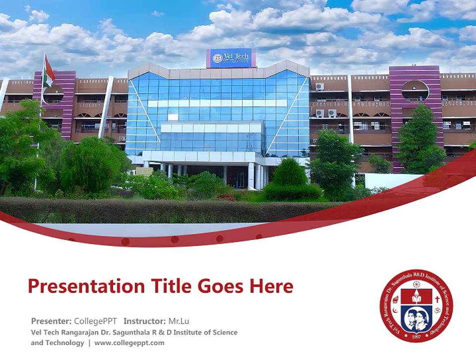 Vel Tech Rangarajan Dr. Sagunthala R & D Institute of Science and Technology Course/Courseware Creation PPT Template4:3 ratio PPT effect preview image5