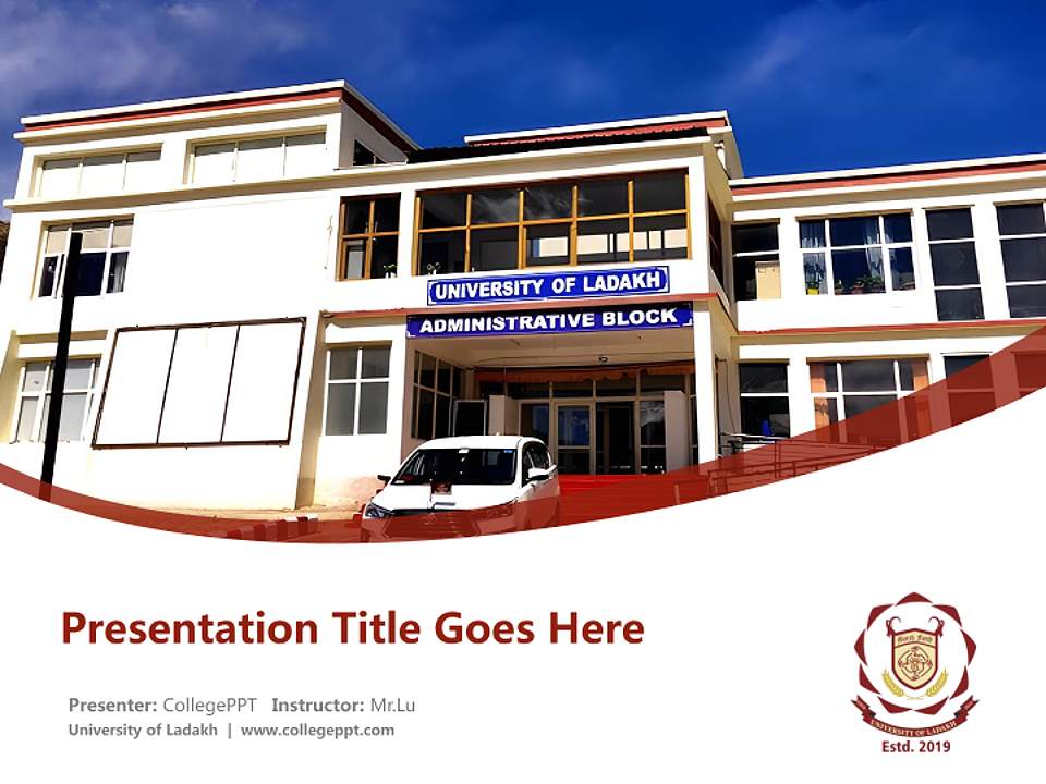University of Ladakh Course/Courseware Creation PPT Template4:3 ratio PPT effect preview image5