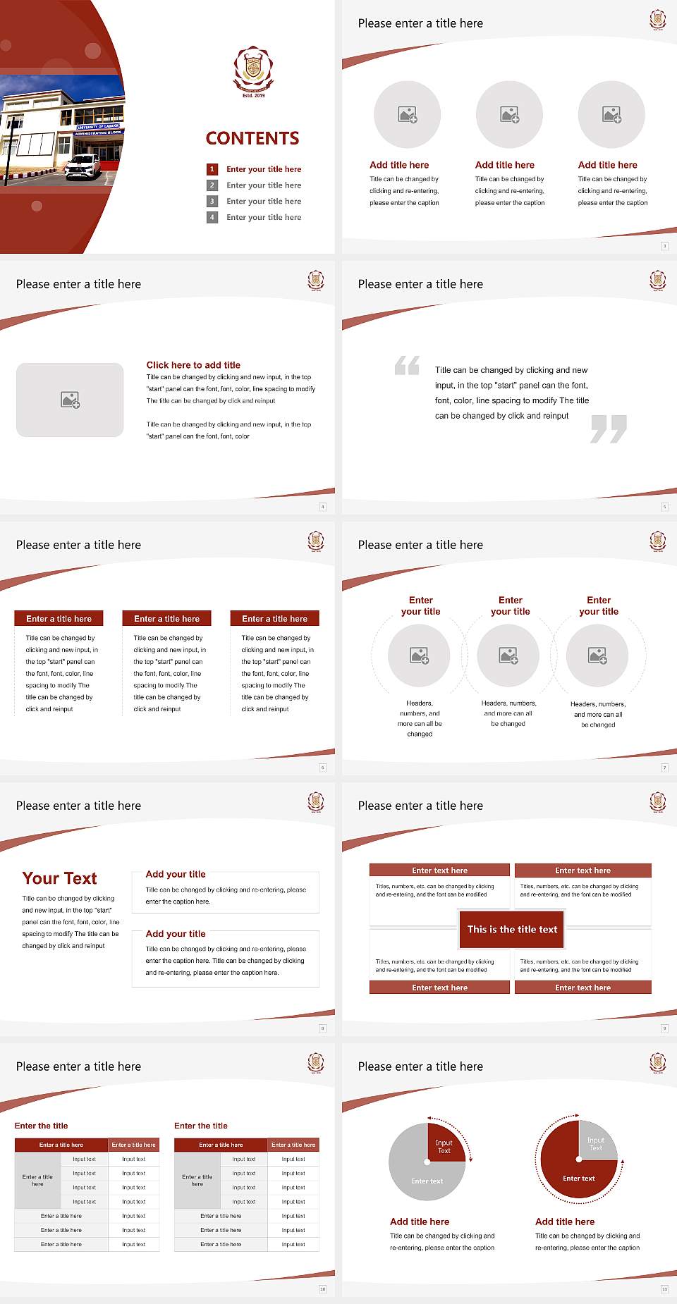 University of Ladakh Course/Courseware Creation PPT Template4:3 ratio PPT effect preview image2