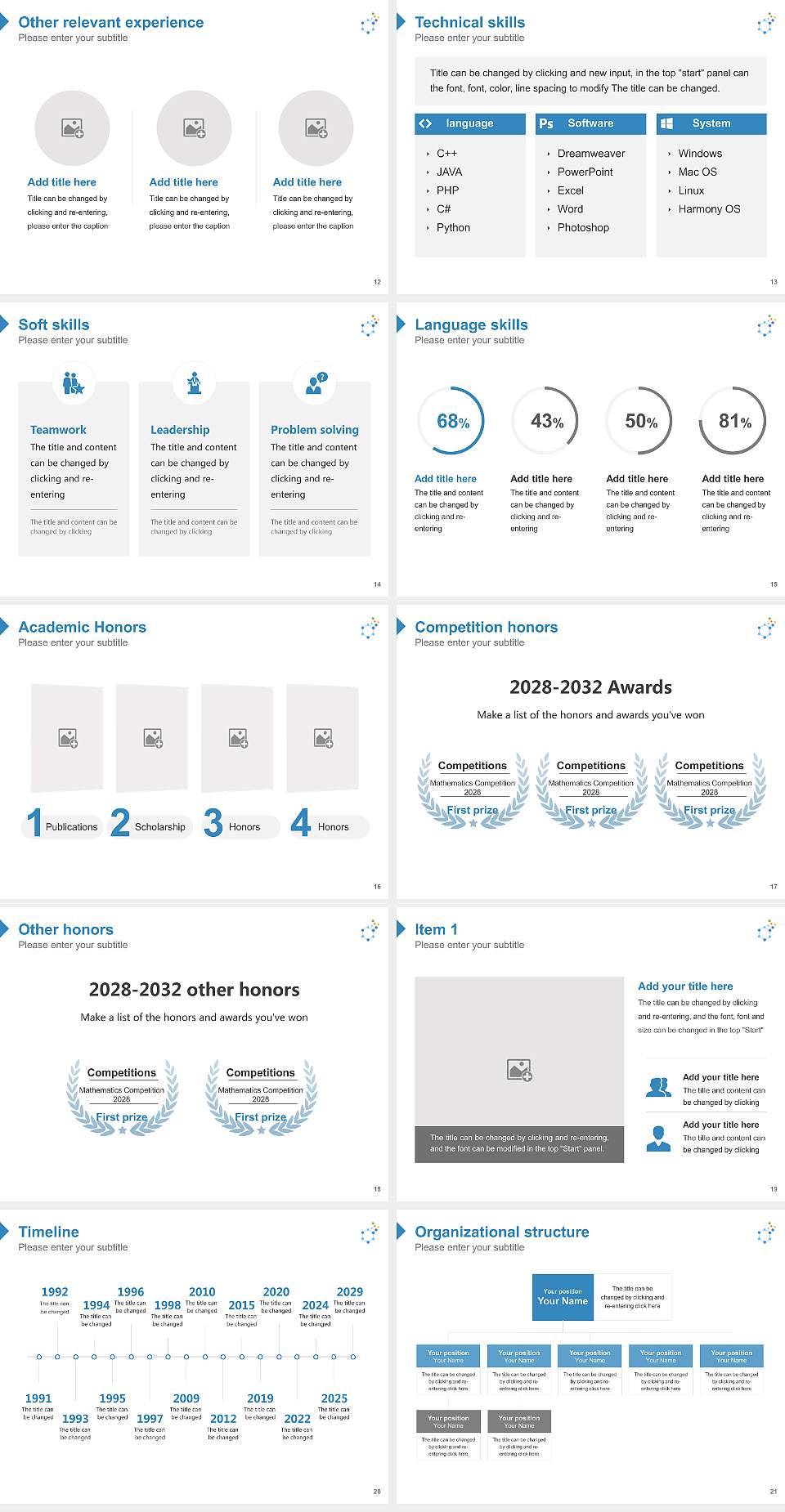UPL University of Sustainable Technology Resume PPT Template4:3 ratio PPT effect preview image3