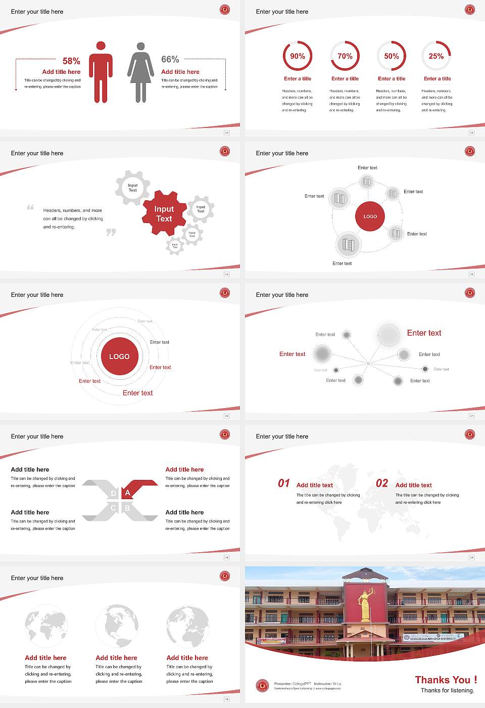 Venkateshwara Open University Course/Courseware Creation PPT Template16:9 ratio PPT effect preview image4