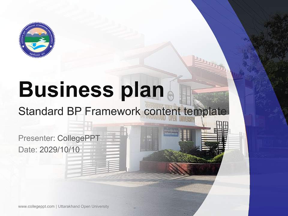 Uttarakhand Open University Competition/Entrepreneurship Contest PPT Template4:3 ratio PPT effect preview image9