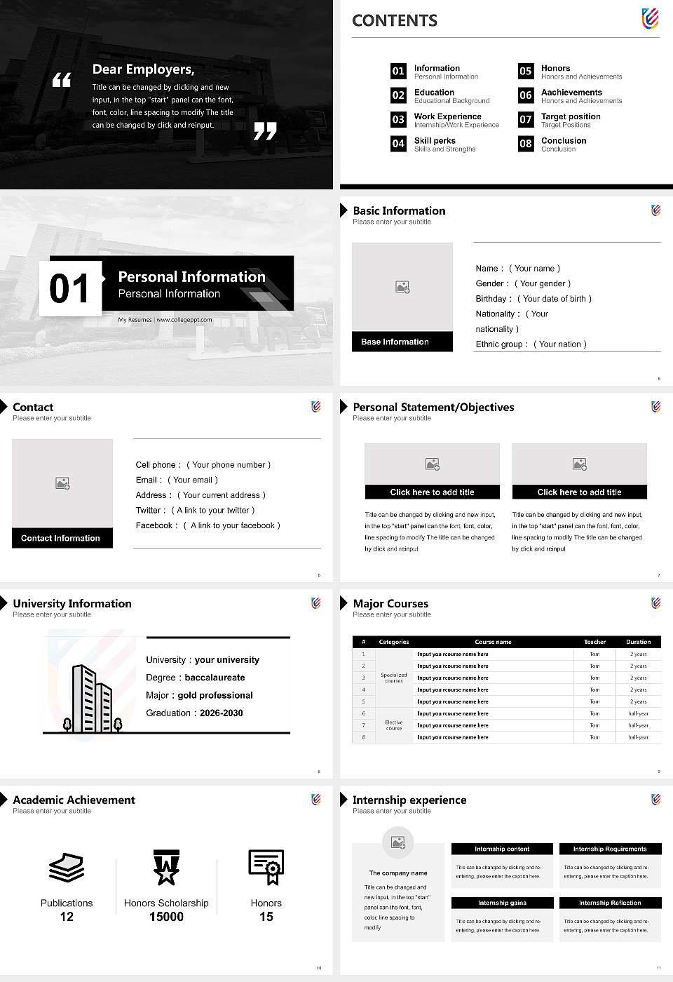 University of Petroleum and Energy Studies Resume PPT Template16:9 ratio PPT effect preview image2