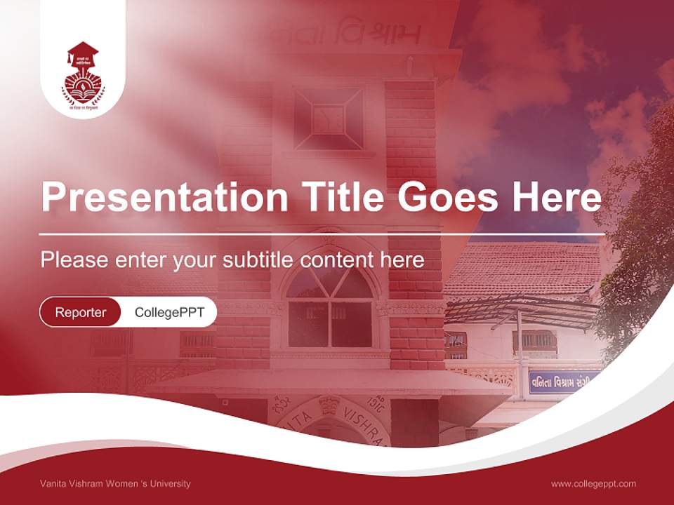 Vanita Vishram Women ‘s University Lecture Sharing and Networking Event PPT Template4:3 ratio PPT effect preview image4