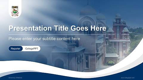 University of Madras Lecture Sharing and Networking Event PPT Template