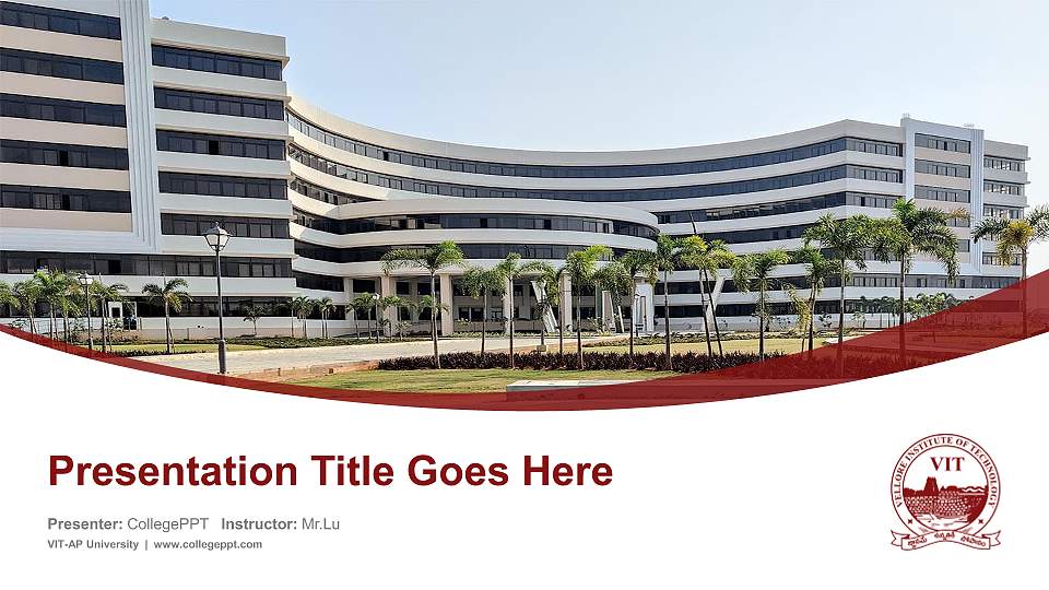 VIT-AP University Course/Courseware Creation PPT Template16:9 ratio PPT effect preview image