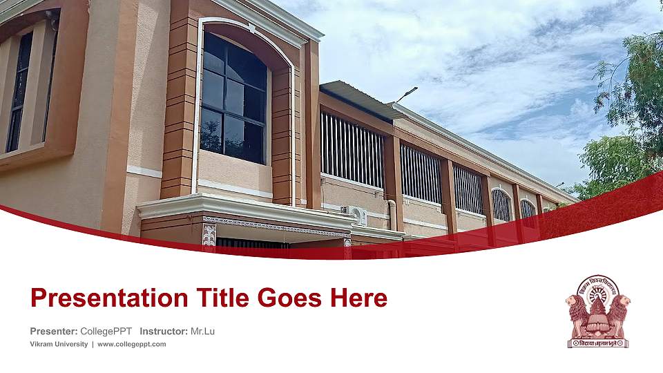 Vikram University Course/Courseware Creation PPT Template16:9 ratio PPT effect preview image