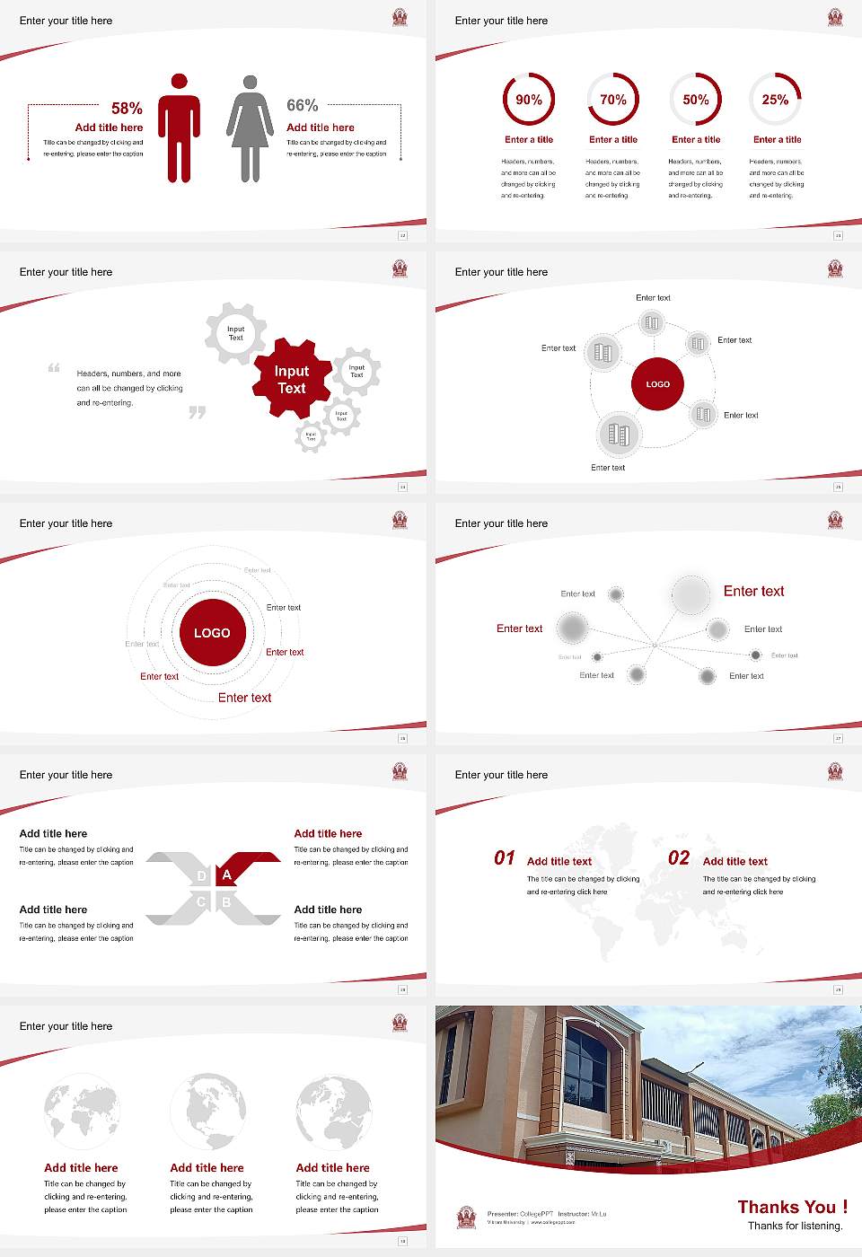 Vikram University Course/Courseware Creation PPT Template16:9 ratio PPT effect preview image4