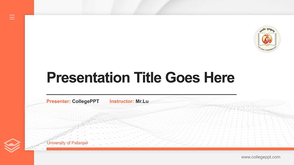 University of Patanjali Thesis Proposal/Graduation Defense PPT Template16:9 ratio PPT effect preview image
