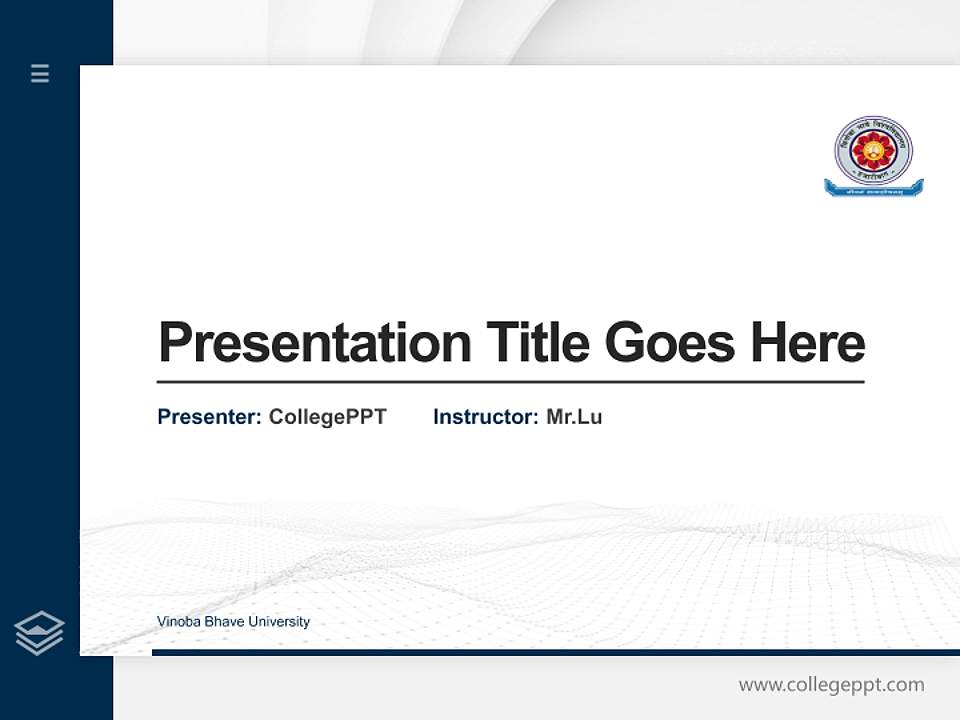 Vinoba Bhave University Thesis Proposal/Graduation Defense PPT Template4:3 ratio PPT effect preview image5