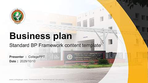 Visveswaraiah Technological University Competition/Entrepreneurship Contest PPT Template