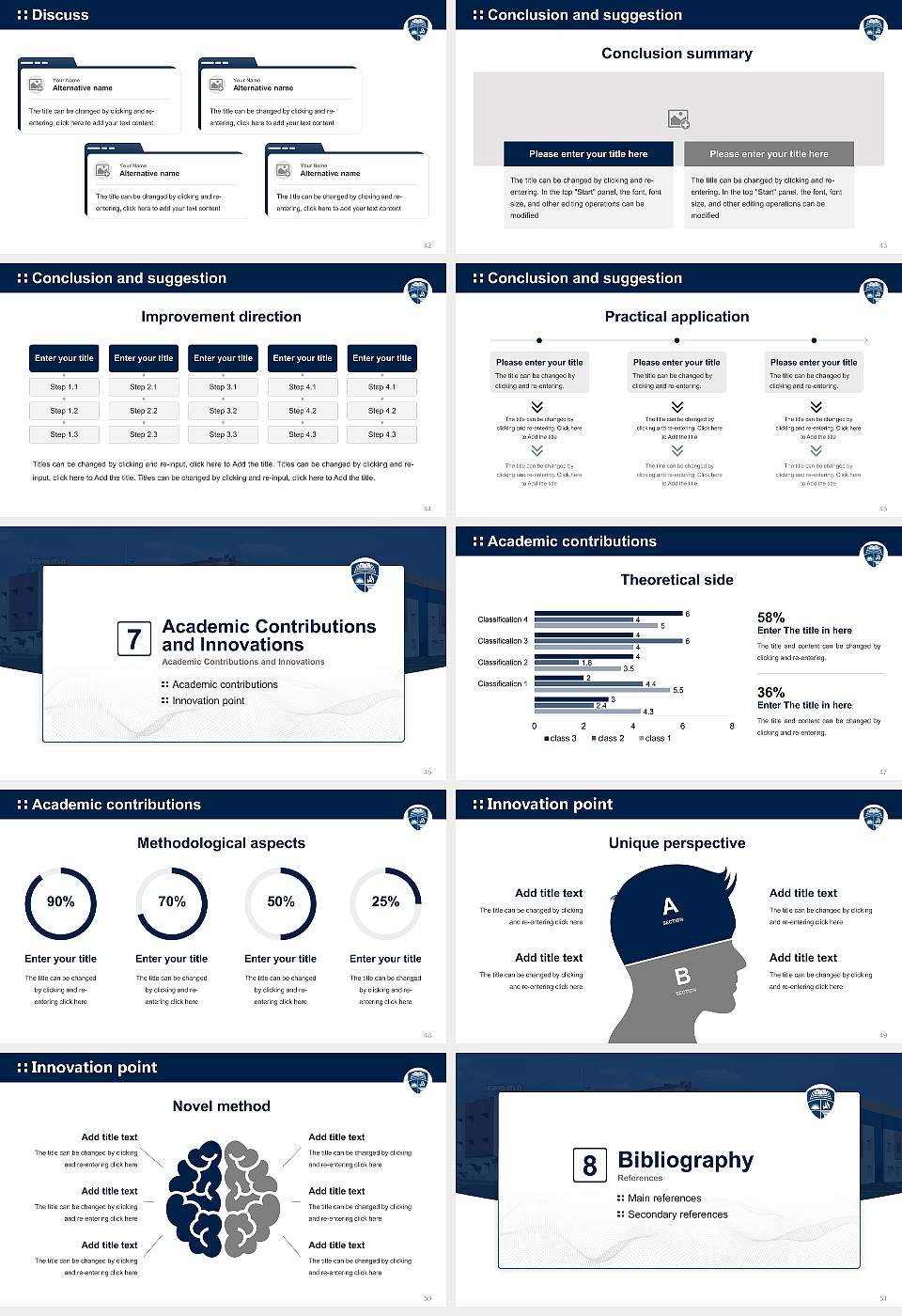 Vikrant University Graduation Thesis Defense PPT Template16:9 ratio PPT effect preview image6