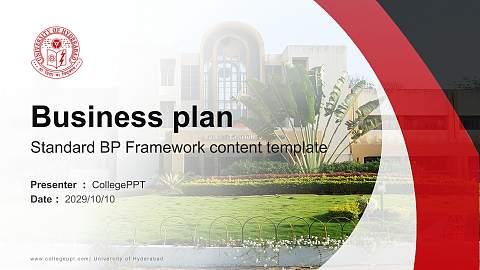 University of Hyderabad Competition/Entrepreneurship Contest PPT Template