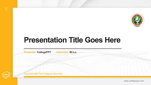 Visveswaraiah Technological University Thesis Proposal/Graduation Defense PPT Template