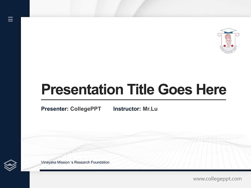 Vinayaka Mission ‘s Research Foundation Thesis Proposal/Graduation Defense PPT Template4:3 ratio PPT effect preview image5