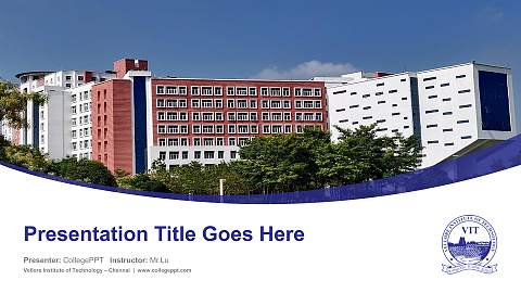 Vellore Institute of Technology – Chennai Course/Courseware Creation PPT Template