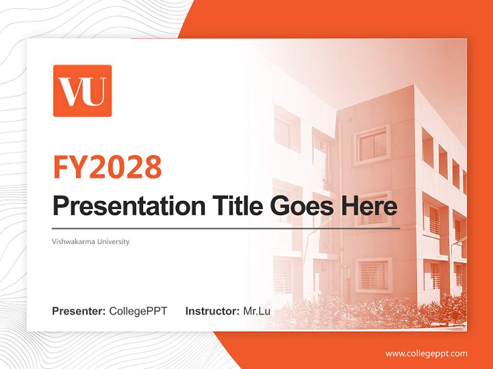 Vishwakarma University Academic Presentation/Research Findings Report PPT Template4:3 ratio PPT effect preview image5