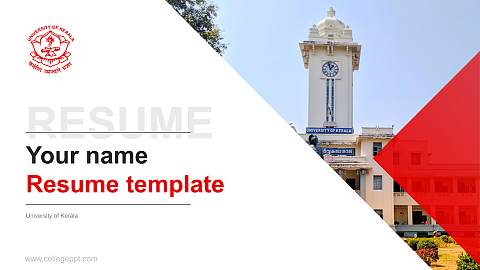 University of Kerala Resume PPT Template