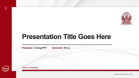 Vikram University Thesis Proposal/Graduation Defense PPT Template