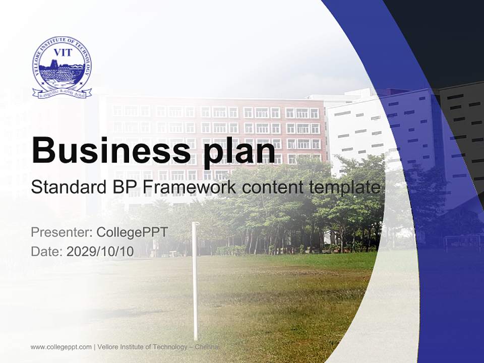 Vellore Institute of Technology – Chennai Competition/Entrepreneurship Contest PPT Template4:3 ratio PPT effect preview image9