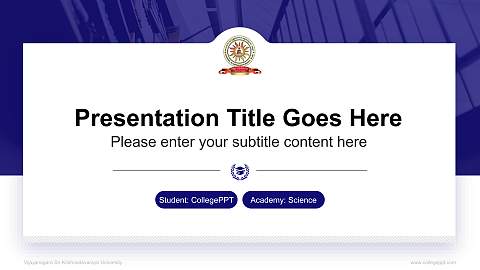 Vijayanagara Sri Krishnadevaraya University National Scholarship Defense PPT Template