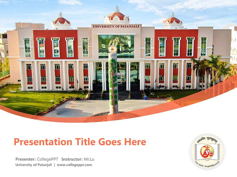 University of Patanjali Course/Courseware Creation PPT Template4:3 ratio PPT effect preview image5