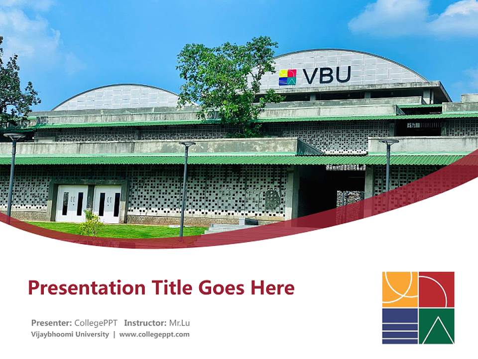 Vijaybhoomi University Course/Courseware Creation PPT Template4:3 ratio PPT effect preview image5