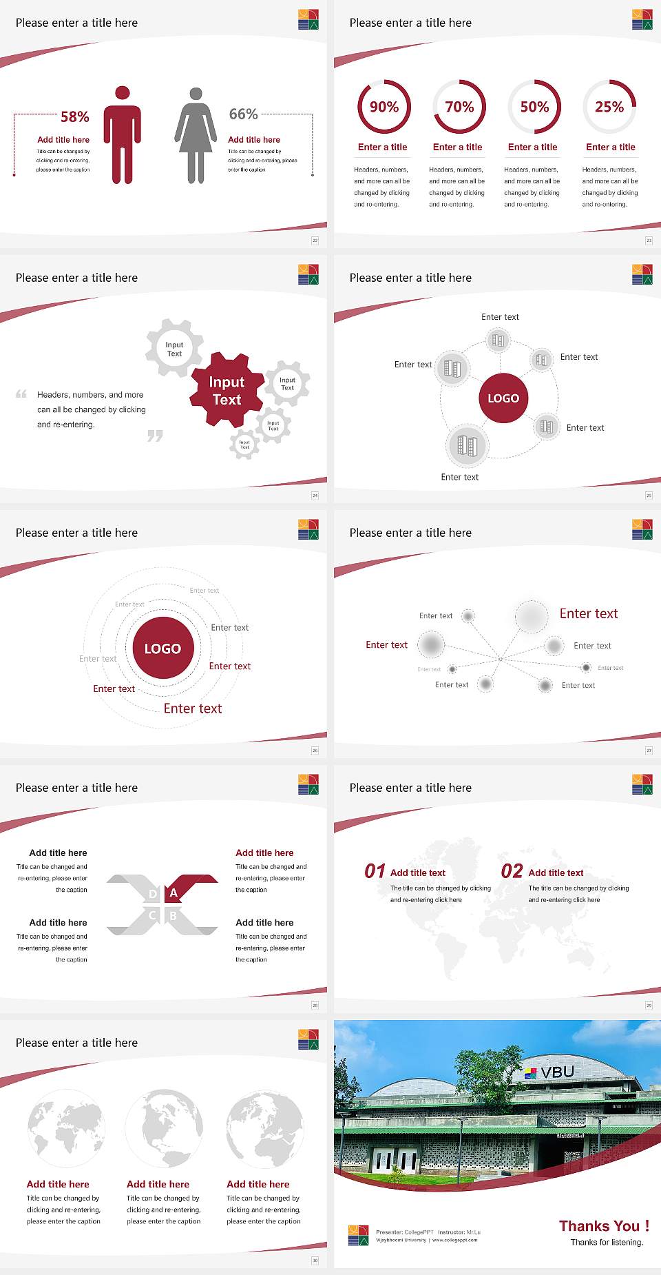 Vijaybhoomi University Course/Courseware Creation PPT Template4:3 ratio PPT effect preview image4