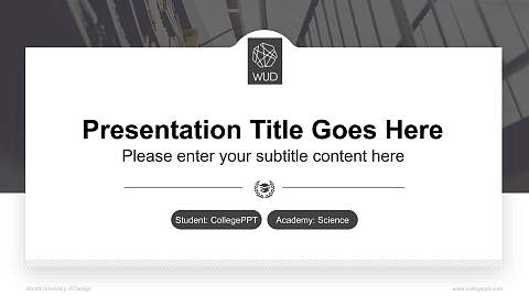 World University of Design National Scholarship Defense PPT Template