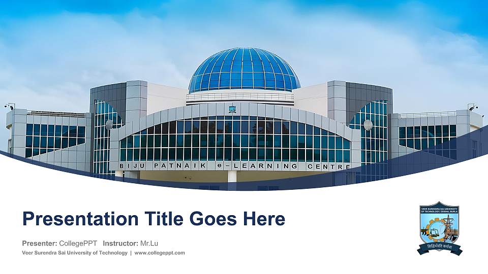 Veer Surendra Sai University of Technology Course/Courseware Creation PPT Template16:9 ratio PPT effect preview image